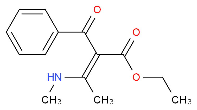 Ethyl (2E)-2-benzoyl-3-(methylamino)but-2-enoate_分子结构_CAS_)