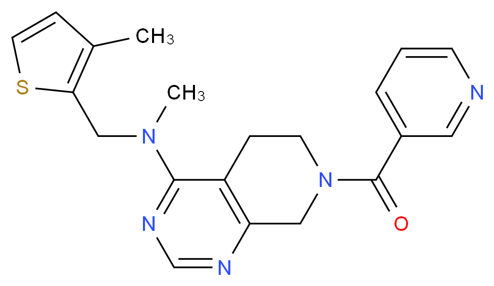 N-methyl-N-[(3-methyl-2-thienyl)methyl]-7-(pyridin-3-ylcarbonyl)-5,6,7,8-tetrahydropyrido[3,4-d]pyrimidin-4-amine_分子结构_CAS_)