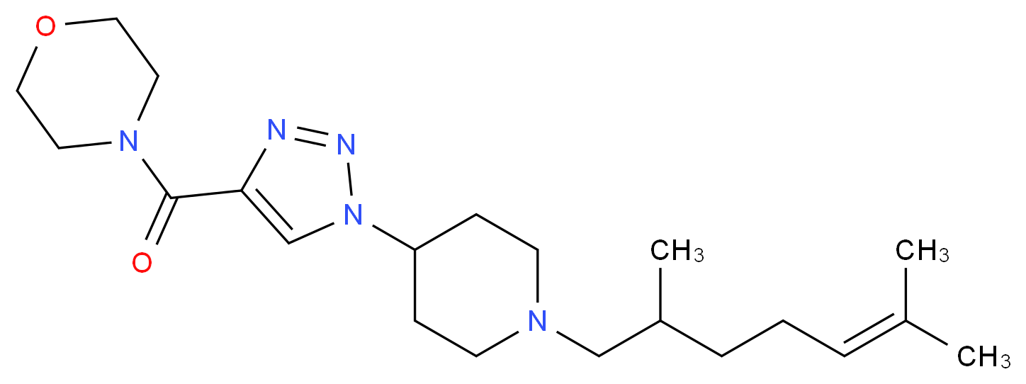 4-({1-[1-(2,6-dimethyl-5-hepten-1-yl)-4-piperidinyl]-1H-1,2,3-triazol-4-yl}carbonyl)morpholine_分子结构_CAS_)