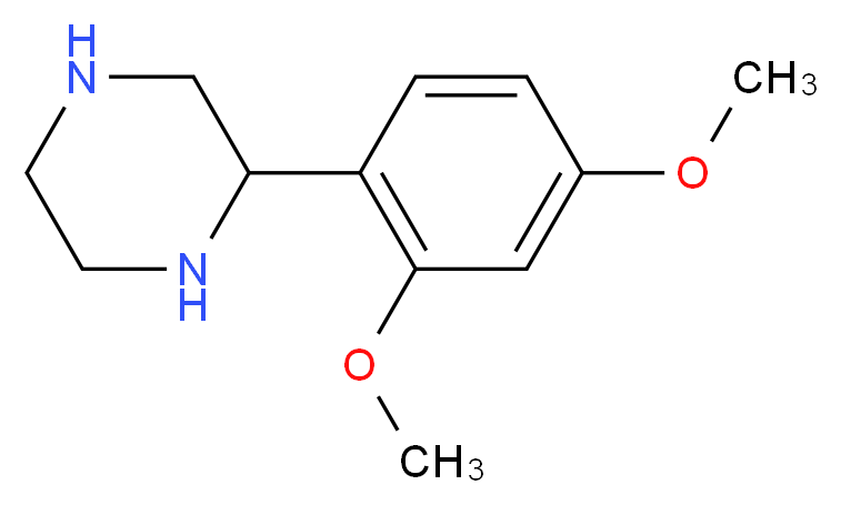 2-(2,4-DIMETHOXY-PHENYL)-PIPERAZINE_分子结构_CAS_)