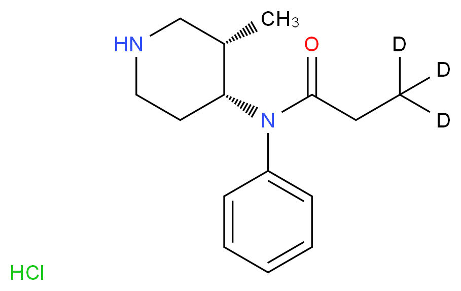 N-[(3S,4R)-3-methylpiperidin-4-yl]-N-phenyl(3,3,3-<sup>2</sup>H<sub>3</sub>)propanamide hydrochloride_分子结构_CAS_1217732-80-3