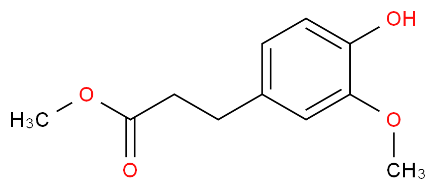methyl 3-(4-hydroxy-3-methoxyphenyl)propanoate_分子结构_CAS_56024-44-3