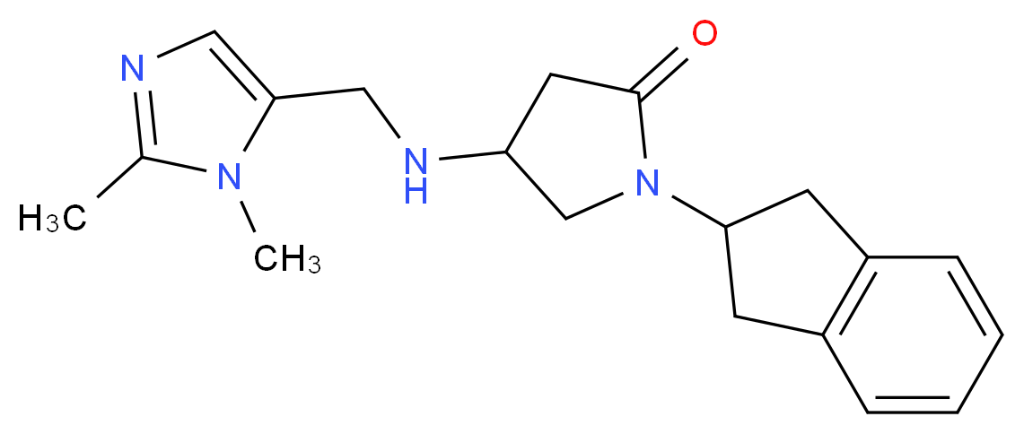 1-(2,3-dihydro-1H-inden-2-yl)-4-{[(1,2-dimethyl-1H-imidazol-5-yl)methyl]amino}-2-pyrrolidinone_分子结构_CAS_)