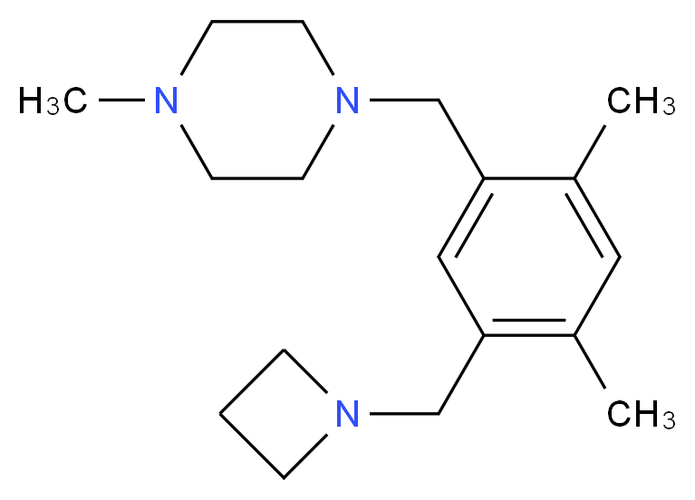 1-[5-(azetidin-1-ylmethyl)-2,4-dimethylbenzyl]-4-methylpiperazine_分子结构_CAS_)