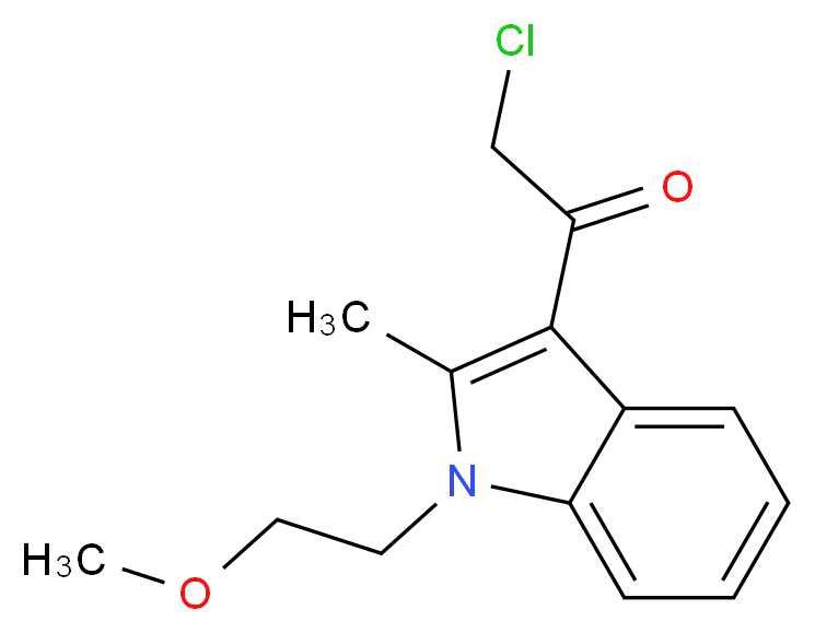 2-Chloro-1-[1-(2-methoxy-ethyl)-2-methyl-1H-indol-3-yl]-ethanone_分子结构_CAS_)