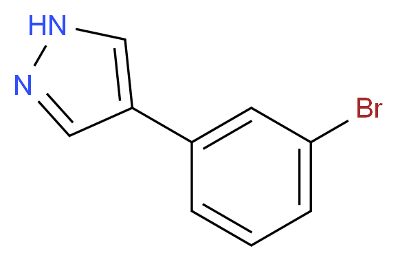 4-(3-bromophenyl)-1H-pyrazole_分子结构_CAS_916792-28-4