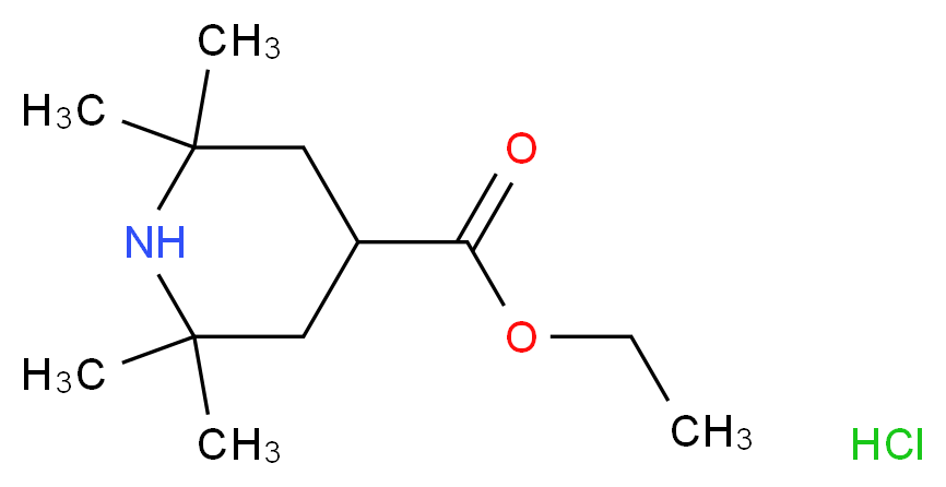 2,2,6,6-Tetramethylpiperidine-4-carboxylic Acid Ethyl Ester Hydrochloride Salt_分子结构_CAS_54996-05-3)