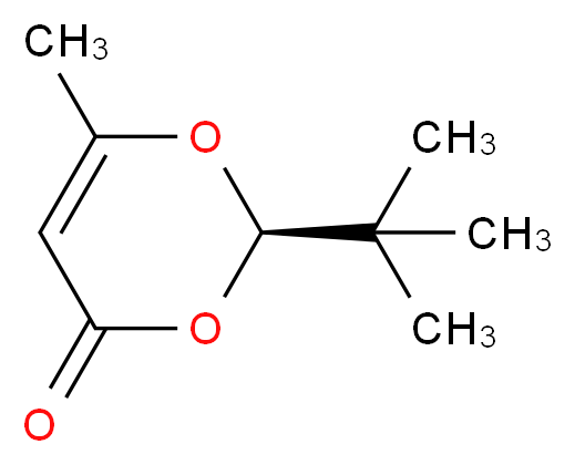 (2R)-2-tert-butyl-6-methyl-2,4-dihydro-1,3-dioxin-4-one_分子结构_CAS_107289-20-3