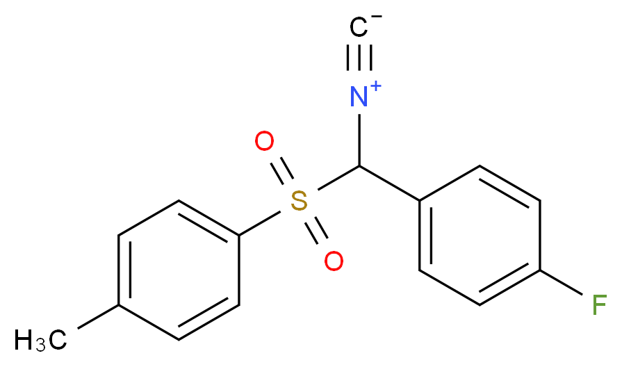 (4-Fluorophenyl)(isocyano)methyl 4-methylphenyl sulphone_分子结构_CAS_165806-95-1)