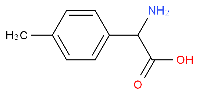 2-amino-2-(4-methylphenyl)acetic acid_分子结构_CAS_13227-01-5