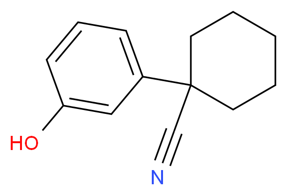 1-(3-Hydroxyphenyl)cyclohexanecarbonitrile_分子结构_CAS_1263285-86-4)