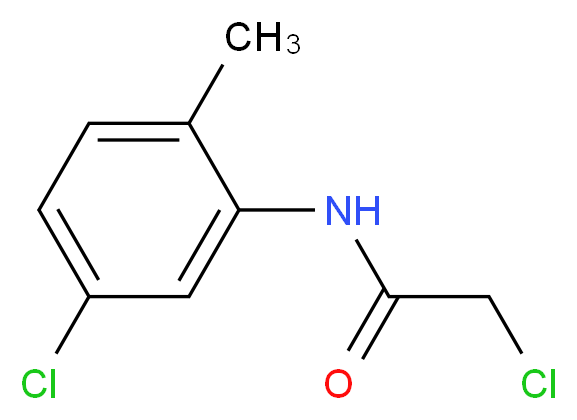 2-chloro-N-(5-chloro-2-methylphenyl)acetamide_分子结构_CAS_85817-60-3