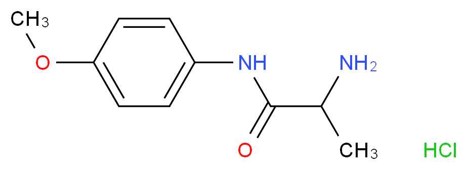 2-Amino-N-(4-methoxyphenyl)propanamide hydrochloride_分子结构_CAS_)