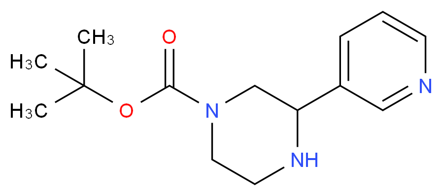 tert-butyl 3-(pyridin-3-yl)piperazine-1-carboxylate_分子结构_CAS_886771-02-4