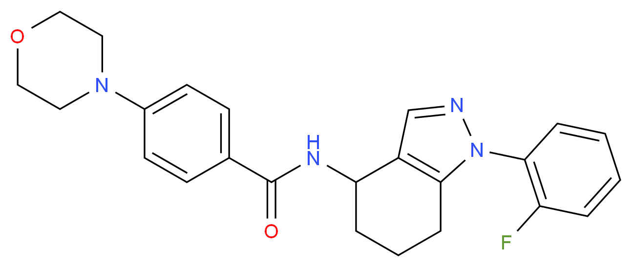 N-[1-(2-fluorophenyl)-4,5,6,7-tetrahydro-1H-indazol-4-yl]-4-(4-morpholinyl)benzamide_分子结构_CAS_)