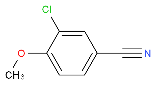 3-氯-4-甲氧基苯甲腈_分子结构_CAS_102151-33-7)