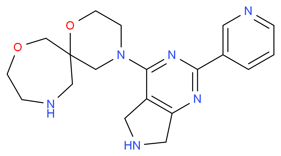 4-(2-pyridin-3-yl-6,7-dihydro-5H-pyrrolo[3,4-d]pyrimidin-4-yl)-1,8-dioxa-4,11-diazaspiro[5.6]dodecane_分子结构_CAS_)