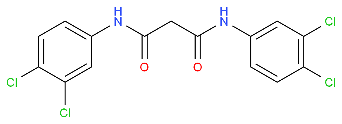 N,N'-bis(3,4-dichlorophenyl)propanediamide_分子结构_CAS_1677-30-1