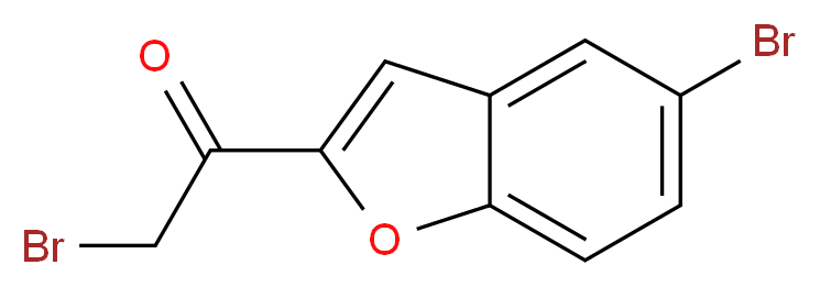 2-bromo-1-(5-bromo-1-benzofuran-2-yl)ethan-1-one_分子结构_CAS_7039-76-1