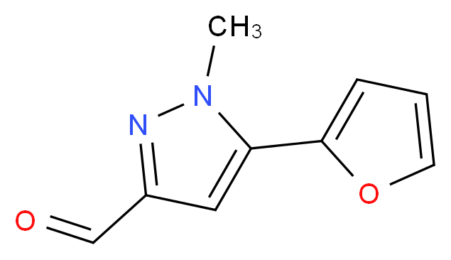 5-(2-furyl)-1-methyl-1H-pyrazole-3-carbaldehyde_分子结构_CAS_876728-40-4)