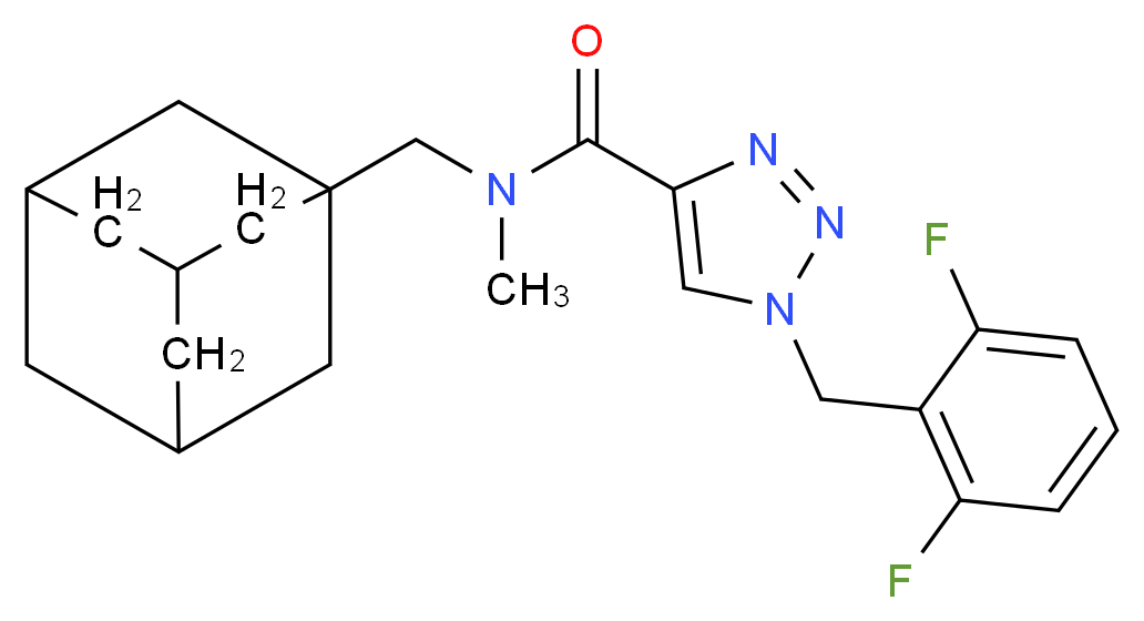 N-(1-adamantylmethyl)-1-(2,6-difluorobenzyl)-N-methyl-1H-1,2,3-triazole-4-carboxamide_分子结构_CAS_)