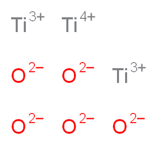 titanium(4+) ion dititanium(3+) ion pentaoxidandiide_分子结构_CAS_12065-65-5