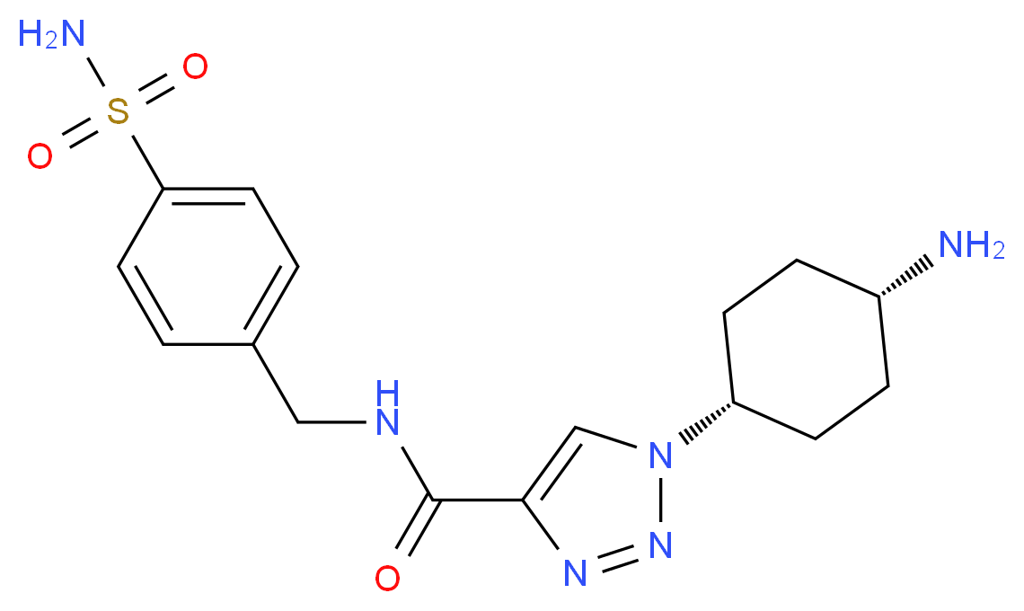 1-(cis-4-aminocyclohexyl)-N-[4-(aminosulfonyl)benzyl]-1H-1,2,3-triazole-4-carboxamide_分子结构_CAS_)