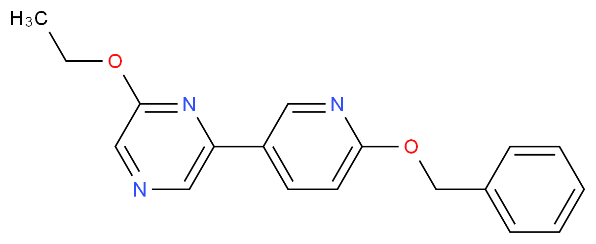 2-[6-(benzyloxy)pyridin-3-yl]-6-ethoxypyrazine_分子结构_CAS_1333319-49-5