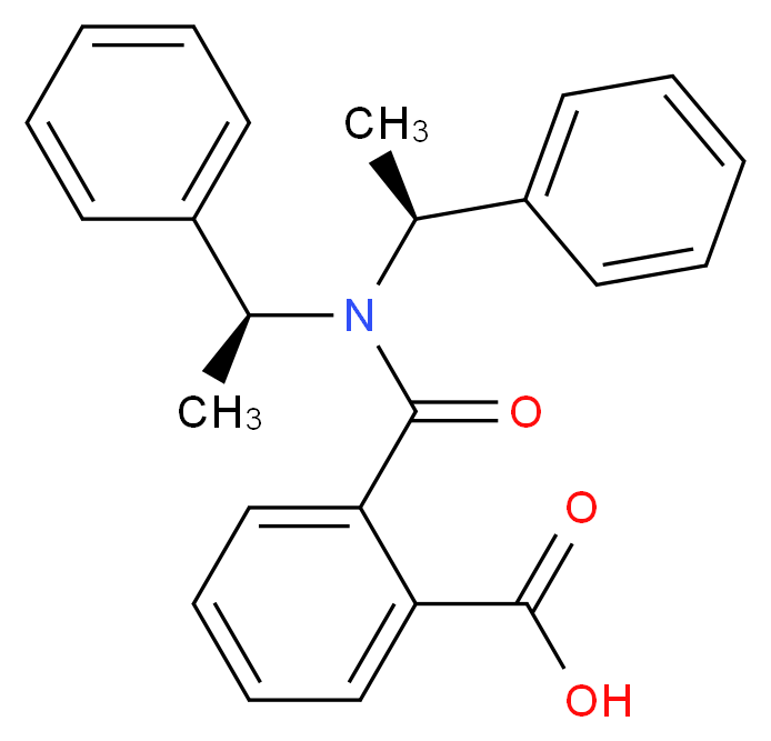 2-{bis[(1S)-1-phenylethyl]carbamoyl}benzoic acid_分子结构_CAS_340168-99-2