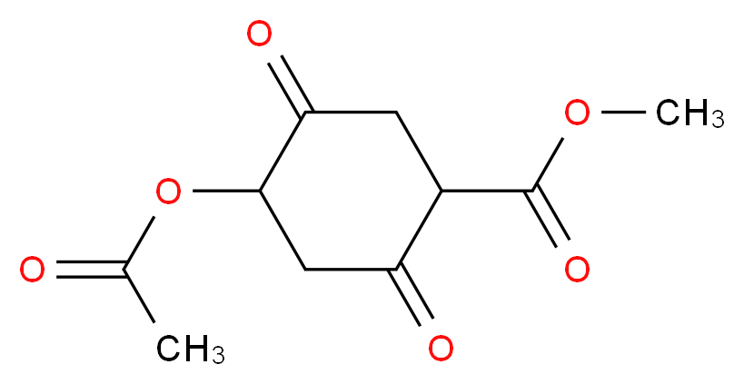 methyl 4-(acetyloxy)-2,5-dioxocyclohexane-1-carboxylate_分子结构_CAS_6289-46-9