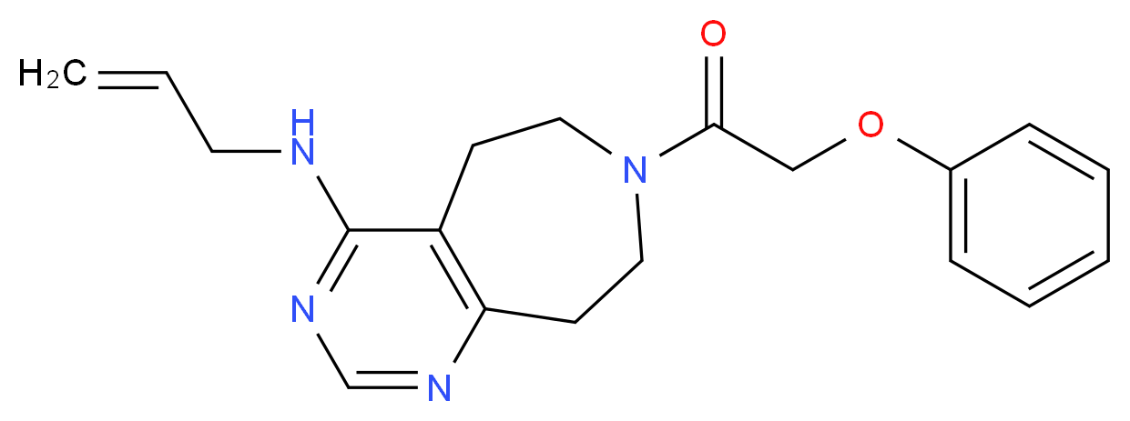 N-allyl-7-(phenoxyacetyl)-6,7,8,9-tetrahydro-5H-pyrimido[4,5-d]azepin-4-amine_分子结构_CAS_)