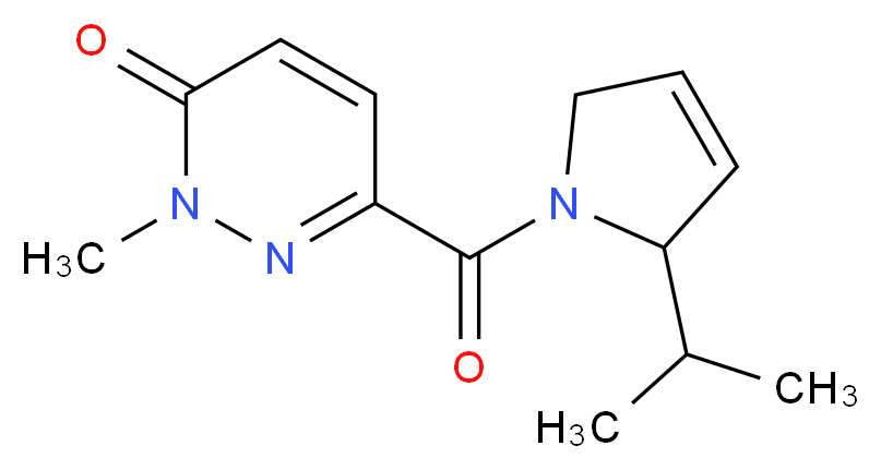 6-[(2-isopropyl-2,5-dihydro-1H-pyrrol-1-yl)carbonyl]-2-methylpyridazin-3(2H)-one_分子结构_CAS_)