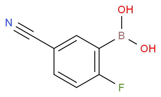 5-氰基-2-氟苯硼酸_分子结构_CAS_468718-30-1)