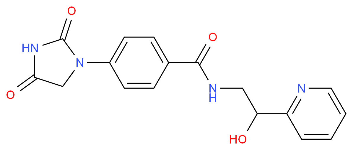 4-(2,4-dioxo-1-imidazolidinyl)-N-[2-hydroxy-2-(2-pyridinyl)ethyl]benzamide_分子结构_CAS_)