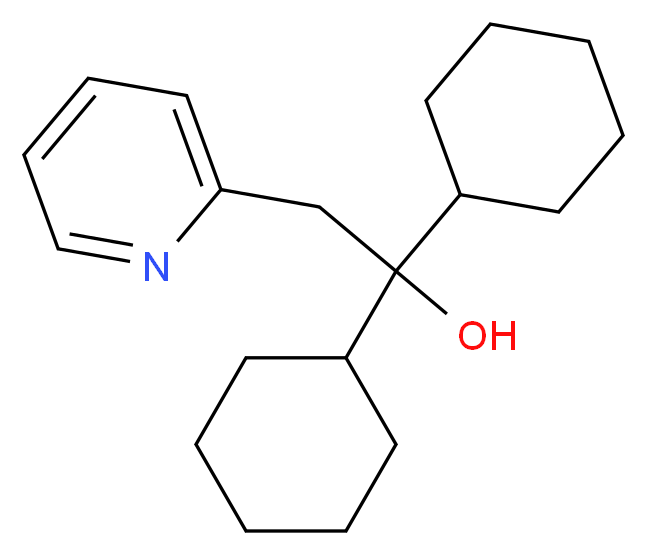 1,1-dicyclohexyl-2-(pyridin-2-yl)ethan-1-ol_分子结构_CAS_102658-00-4