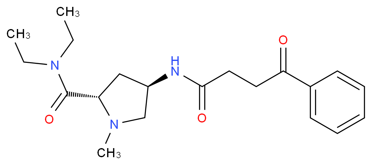 (4R)-N,N-diethyl-1-methyl-4-[(4-oxo-4-phenylbutanoyl)amino]-L-prolinamide_分子结构_CAS_)