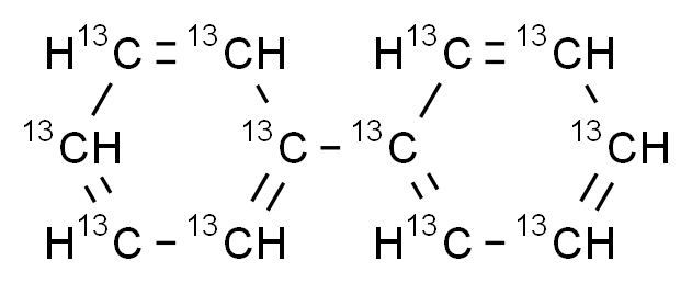 1-[(1,2,3,4,5,6-<sup>1</sup><sup>3</sup>C<sub>6</sub>)phenyl](1,2,3,4,5,6-<sup>1</sup><sup>3</sup>C<sub>6</sub>)benzene_分子结构_CAS_104130-36-1