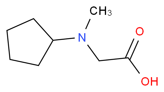 2-[cyclopentyl(methyl)amino]acetic acid_分子结构_CAS_959240-36-9