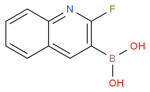 (2-Fluoroquinolin-3-yl)boronic acid_分子结构_CAS_745784-10-5)