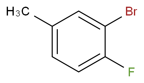 2-bromo-1-fluoro-4-methylbenzene_分子结构_CAS_452-62-0