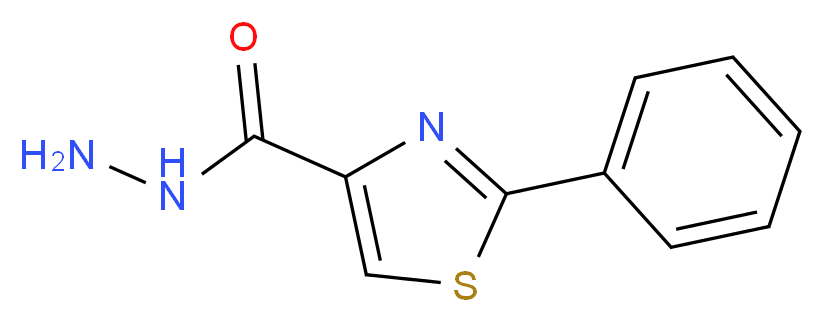 2-Phenyl-1,3-thiazole-4-carbohydrazide_分子结构_CAS_7113-12-4)