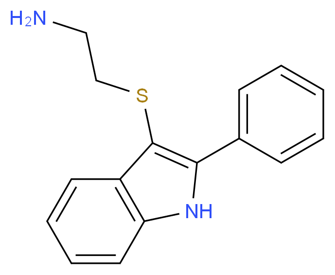 2-(2-Phenyl-1H-indol-3-ylsulfanyl)-ethylamine_分子结构_CAS_61021-64-5)