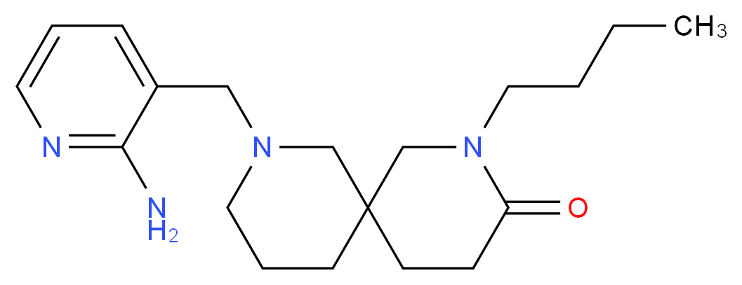 8-[(2-amino-3-pyridinyl)methyl]-2-butyl-2,8-diazaspiro[5.5]undecan-3-one_分子结构_CAS_)