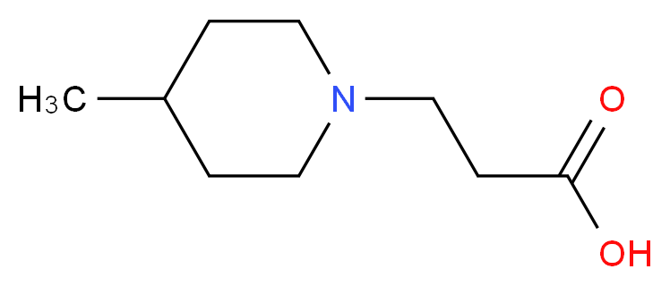 3-(4-methylpiperidin-1-yl)propanoic acid_分子结构_CAS_765891-92-7