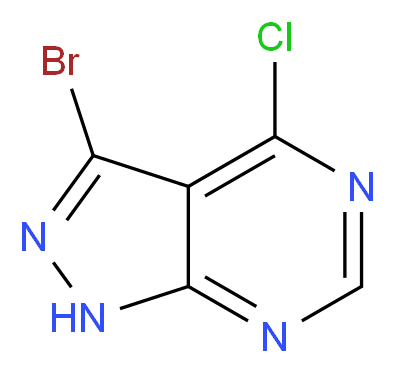 3-Bromo-4-chloro-1H-pyrazolo[3,4-d]pyrimidine_分子结构_CAS_)