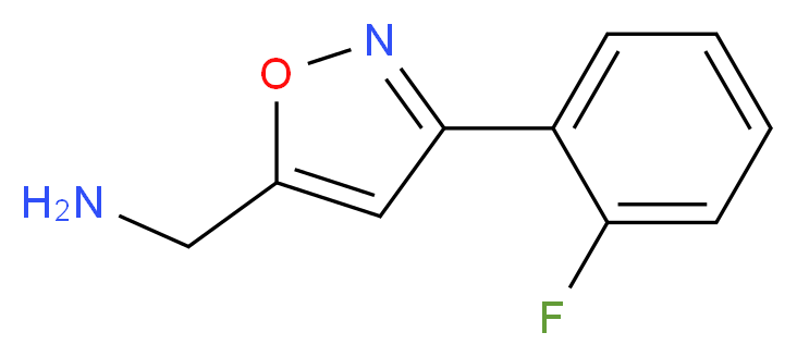 [3-(2-fluorophenyl)-1,2-oxazol-5-yl]methanamine_分子结构_CAS_543713-33-3