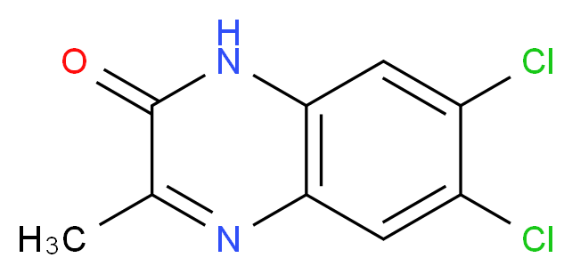 6,7-dichloro-3-methyl-1,2-dihydroquinoxalin-2-one_分子结构_CAS_73148-15-9