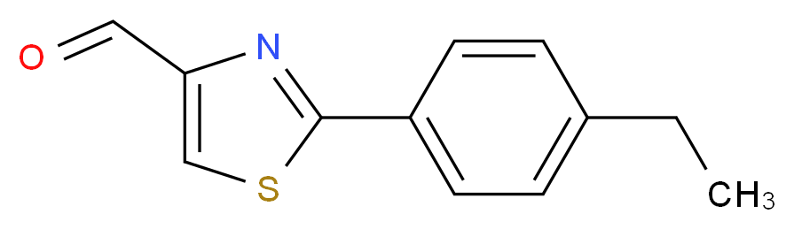 2-(4-ETHYL-PHENYL)-THIAZOLE-4-CARBALDEHYDE_分子结构_CAS_885279-27-6)