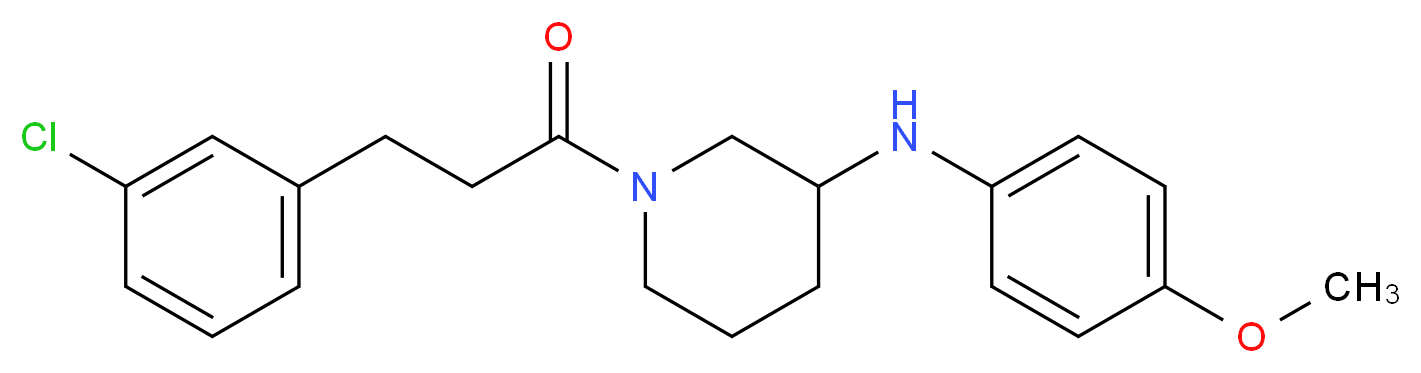 1-[3-(3-chlorophenyl)propanoyl]-N-(4-methoxyphenyl)-3-piperidinamine_分子结构_CAS_)