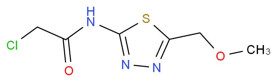 2-chloro-N-[5-(methoxymethyl)-1,3,4-thiadiazol-2-yl]acetamide_分子结构_CAS_876710-55-3